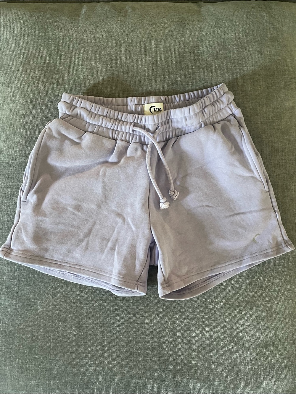 Zyia Active Women's Lavender Lounge Shorts - Soft Drawstring Waist Size Small